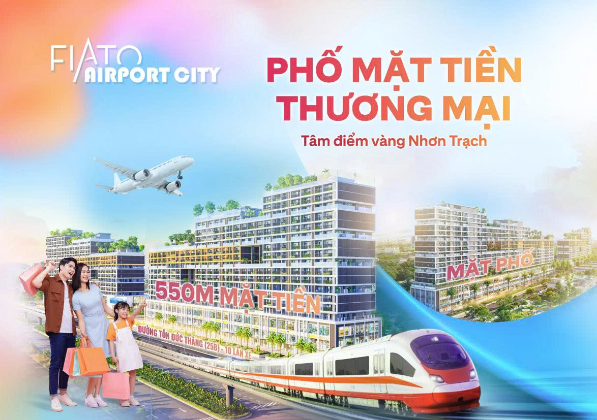 Shophouse Fiato Airport City – Hưởng trọn lợi thế từ 2 ga metro và sân bay Long Thành